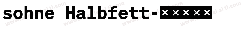 sohne Halbfett字体转换